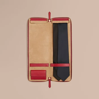 leather tie travel case