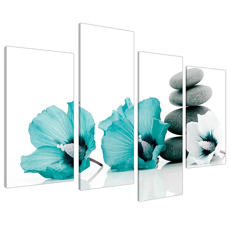Multipicture Combination Modern Vertical Rectangle Flowers Wall Art