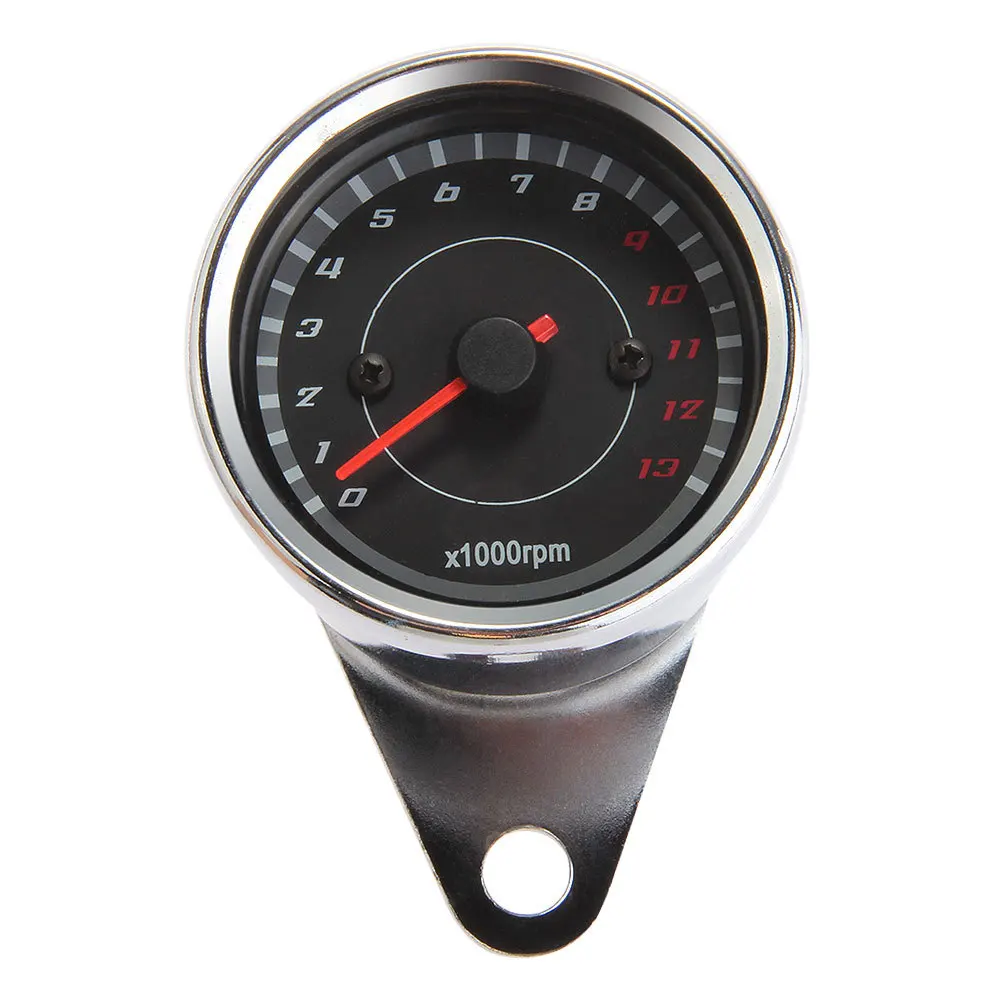thumbnail image 2 of Universal 65mm Motorcycle Tachometer 4:1 Ratio - 12V Mechanical Gauge For Honda Yamaha Suzuki 2 of 10