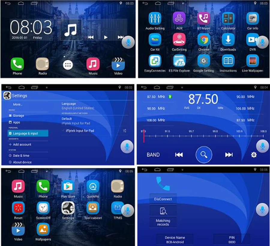 Discount 2 Din Android Car DVD Player Radio bluetooth GPS Navigation wifi Stereo video 7 inch 1024*600 Universal in Car Multimedia Player 7