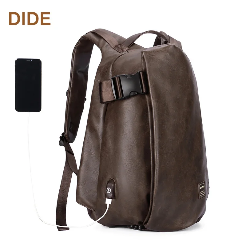 Dide Hiking Smart Backpack Usb Charging Waterproof Leather Back Bags ...