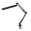 740Lm Dimmable Touch Sensor Switch Dual Color Clip Desk Task Lamp Black Iron Flexible Long Arm Office Lamp