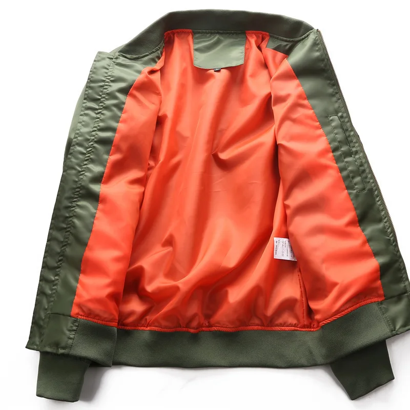 Wholesale Cheaper Orange Lining Stain Men Black Bomber Jacket - Buy ...