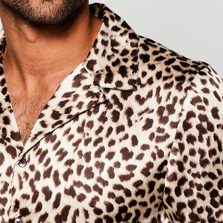 leopard collar shirt