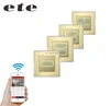 Smart home touch light zigbee wall switch power socket via wifi networks and app for remote control