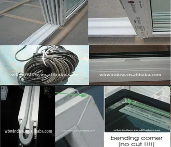 Latest Pvc Horizontal Sliding Door Track With Security Lock Design