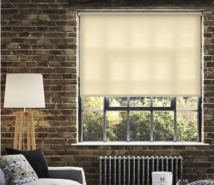 家居装饰批发耐用半自动卷帘家用防晒霜面料卷帘