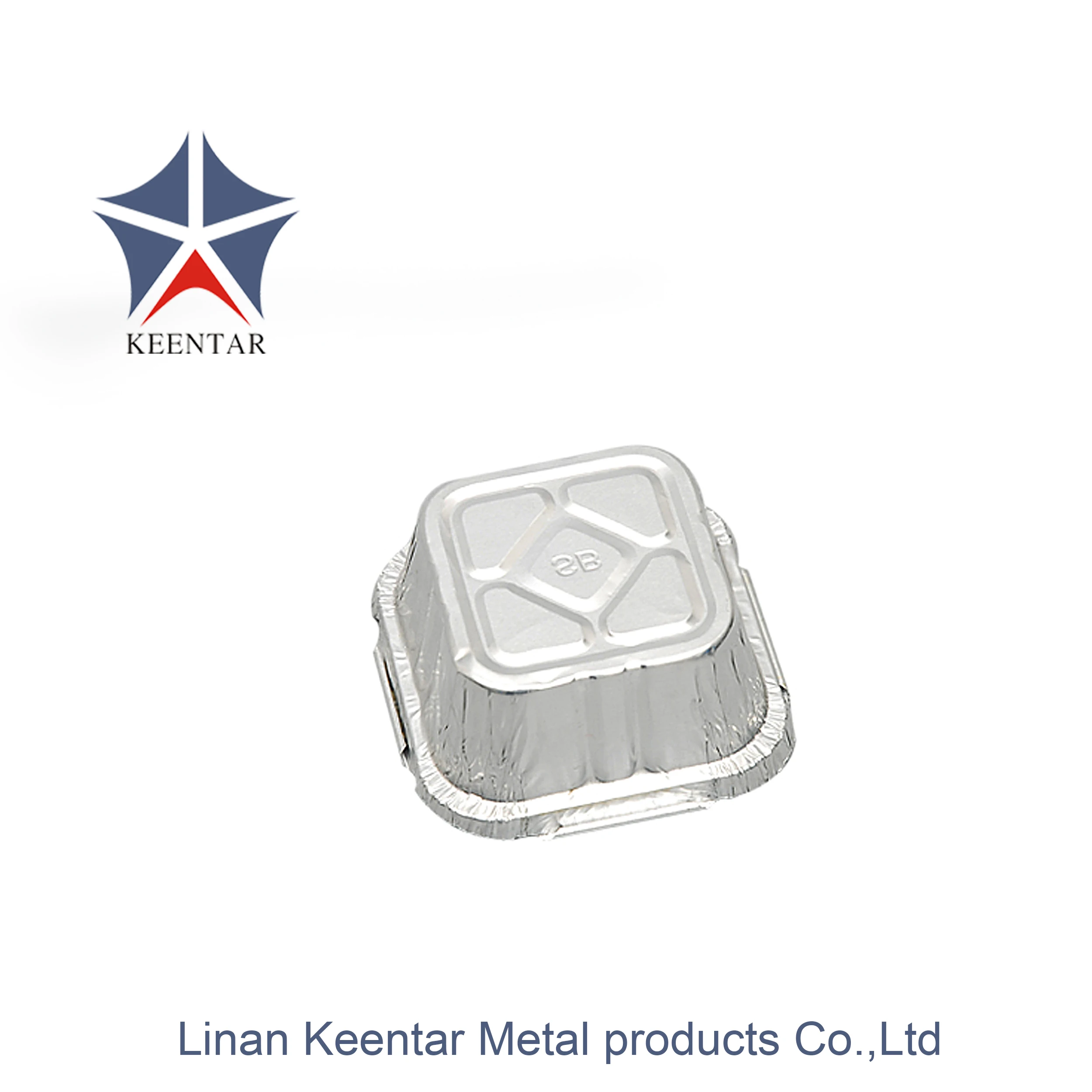 Small Aluminum Foil Cup For Food,Disposable Aluminum Tray Custom Square