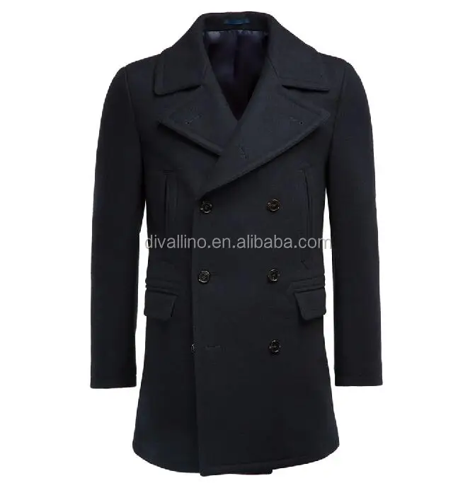 
2019 One-stop Factory of Double Breasted Button Wool Blend Peacoat with Lowest Factory Wholesale Prices 