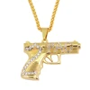 New Men's Gun Shape Pendant Necklace Fashion Jewelry Hip Hop necklace N883