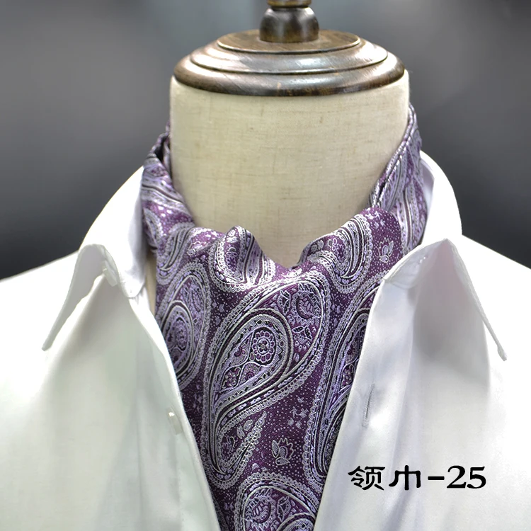 Fashion Men's Crava Ties Scarf Floral Paisley Jacquard Woven For Necktie Wear 