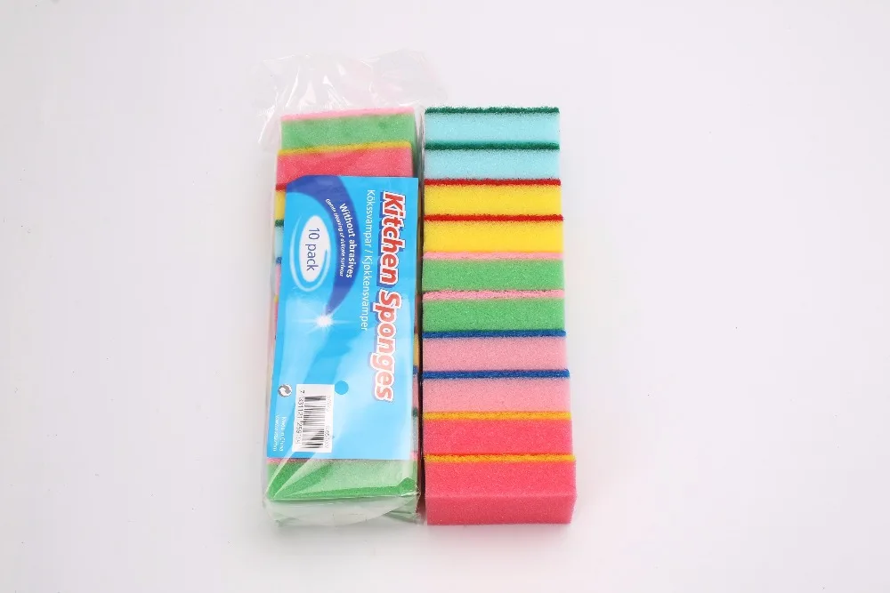 Colorful Kitchen Cleaning Sponge / Abrasive Sponge Pad / Dish Washing