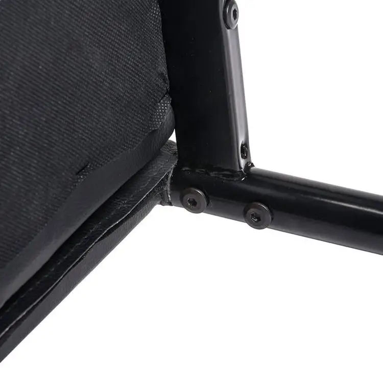 Buy Contemporary Modern Black Pu Leather And Metal Frame High Back