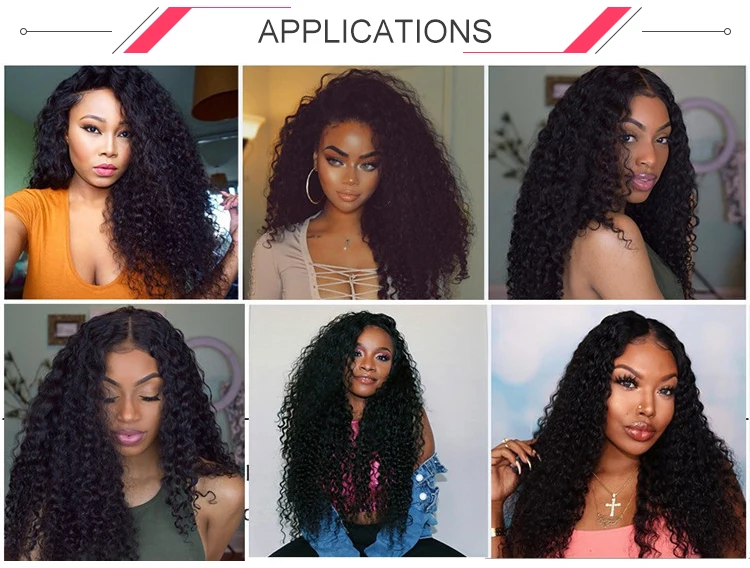 natural brazilian  Deep Curly Wave 3 Bundles With Closure Non Remy Hair Free Part Lace Closure With Human Hair Bundles