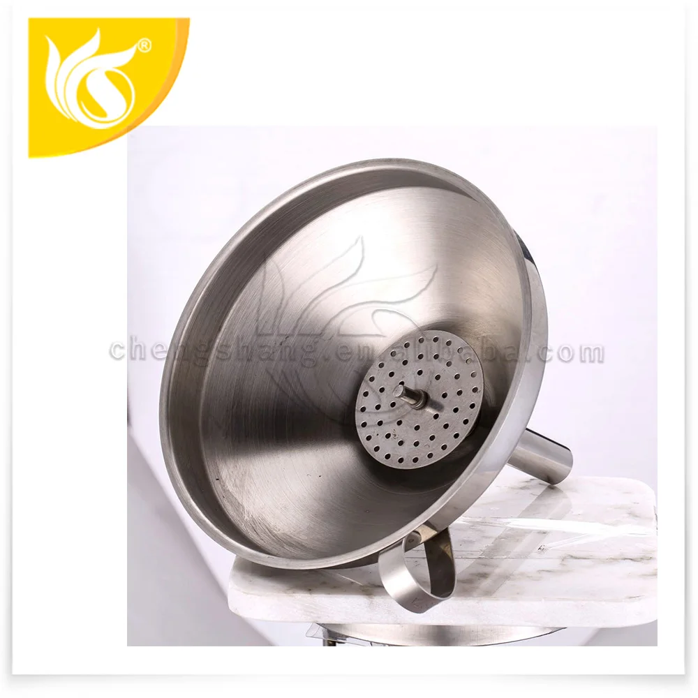 2in1 Stainless Steel Oil Funnel,Cooking Funnel,Juice Funnel Drain