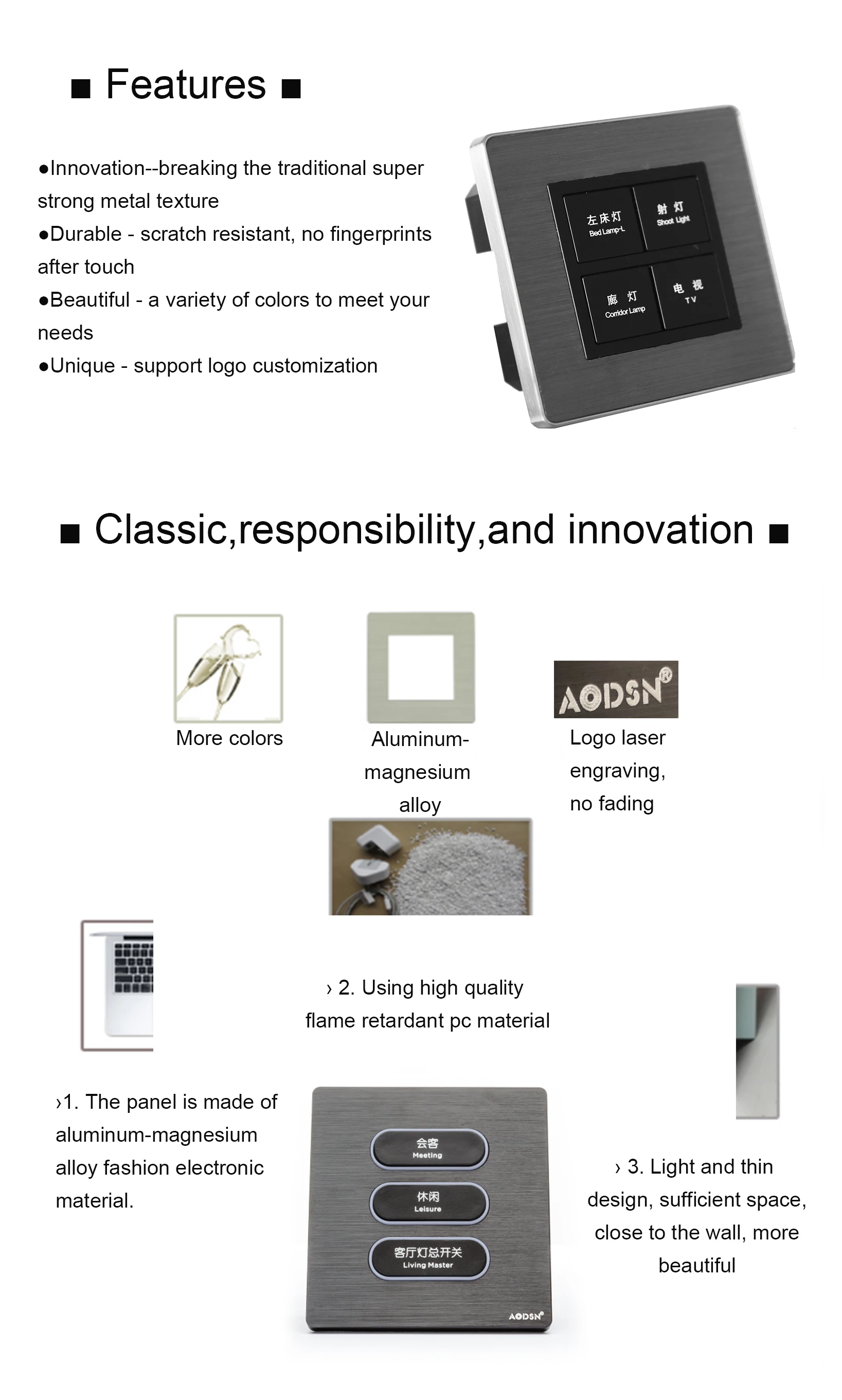 Touch screen smart home capacitor light switch magnetic switch zigbee switch 3 gang australia - ANKUX.COM