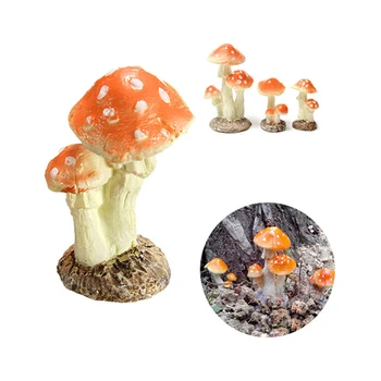 resin mushroom garden decor