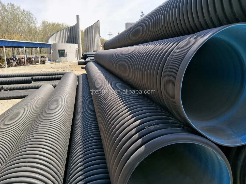 24 Inch Hdpe Double Wall Corrugated Pe Drainage Pipe 18inch Plastic