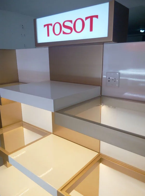 Custom Supermarket Home Appliances Display Rack,Wood Showcase Designs