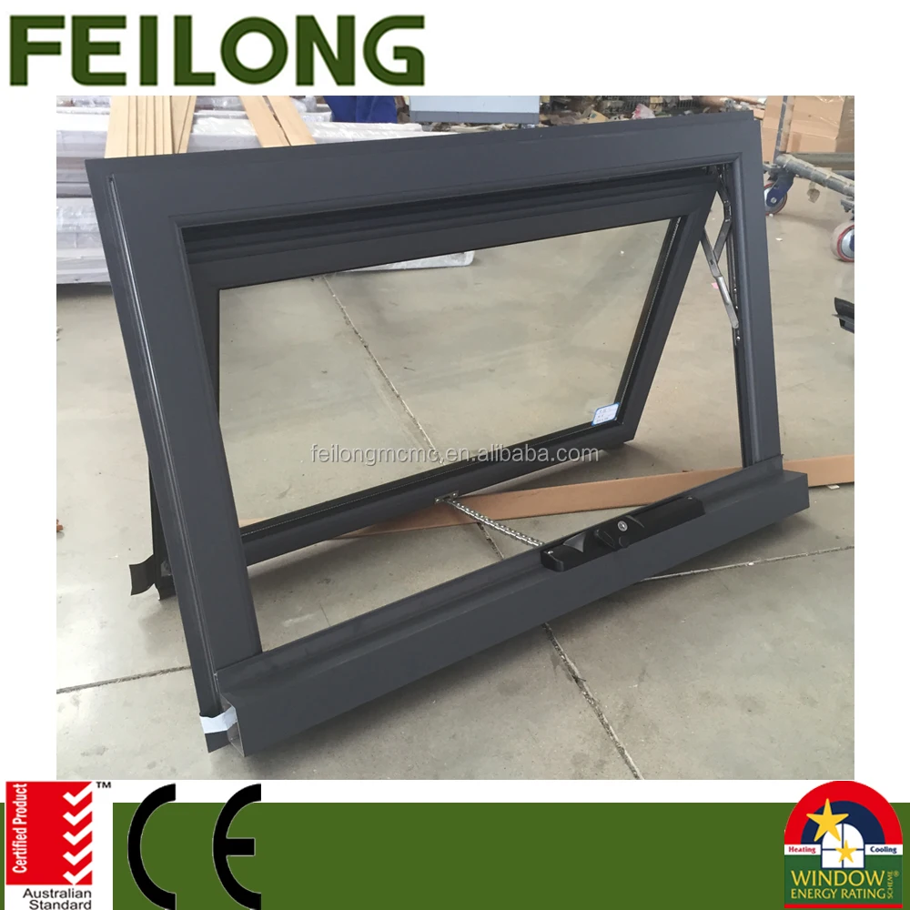 Small Fl50y Aluminium Top Hinged Awning Window With Winder Comply To