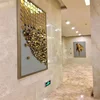 China high satin finished black gold stainless steel quality art laser cut screen panel for wall