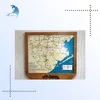 Popular Design Wall Mounted Acrylic Map Holder with Wood Frame