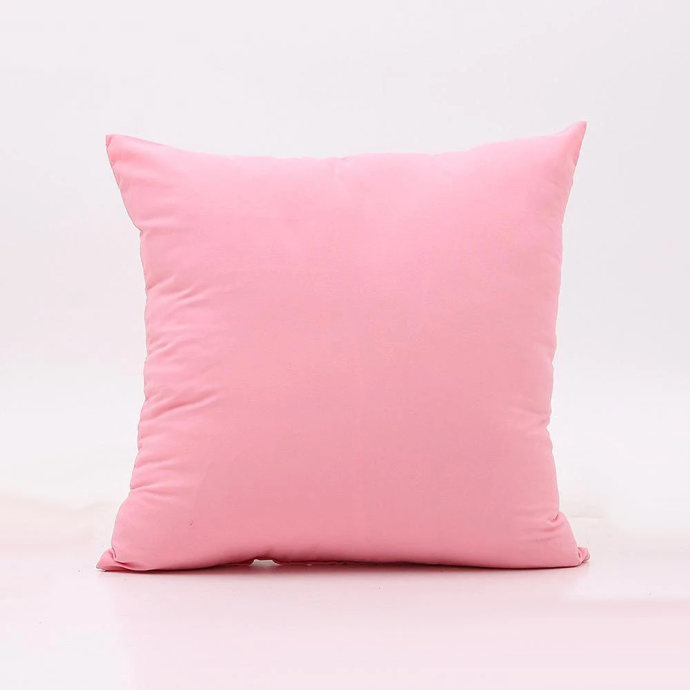 Drop Shipping Pillow Cover Sofa Seat Car Solid Candy Color Pillowcase