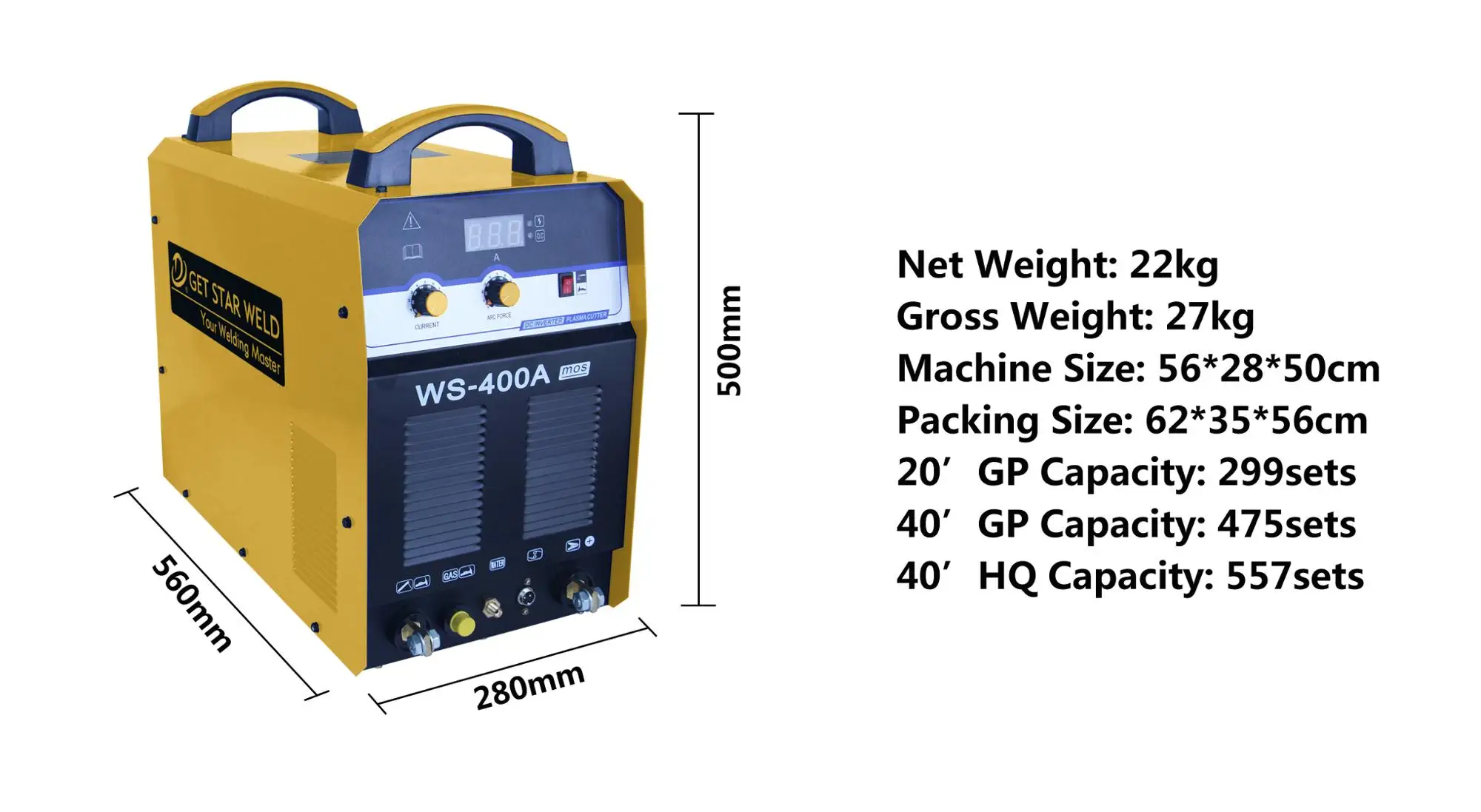 Get Star Weld Chinese Inverter Dc Arc Argon Gas 400 Amp Tig Welding