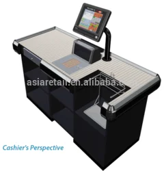 checkout counter with conveyor belt supplier