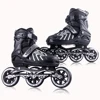 Popular mesh vamp adjustable 3 big wheels inline skates for men and women roller skates