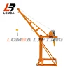 360 Degree Portable Outdoor Small Crane with Electric Wire Rope Hoist