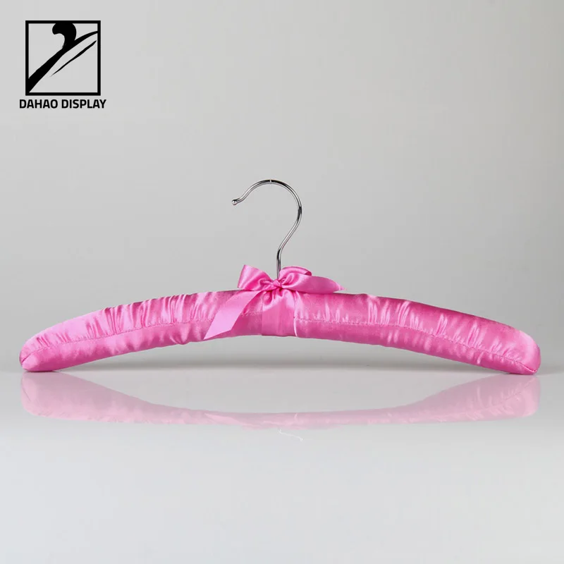 Pink Satin Hanger Foam Padded Cloth Hanger Promotion Gift Buy Satin