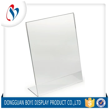 desktop plastic label acrylic sign holder customized a4 paper acrylic sheet holder