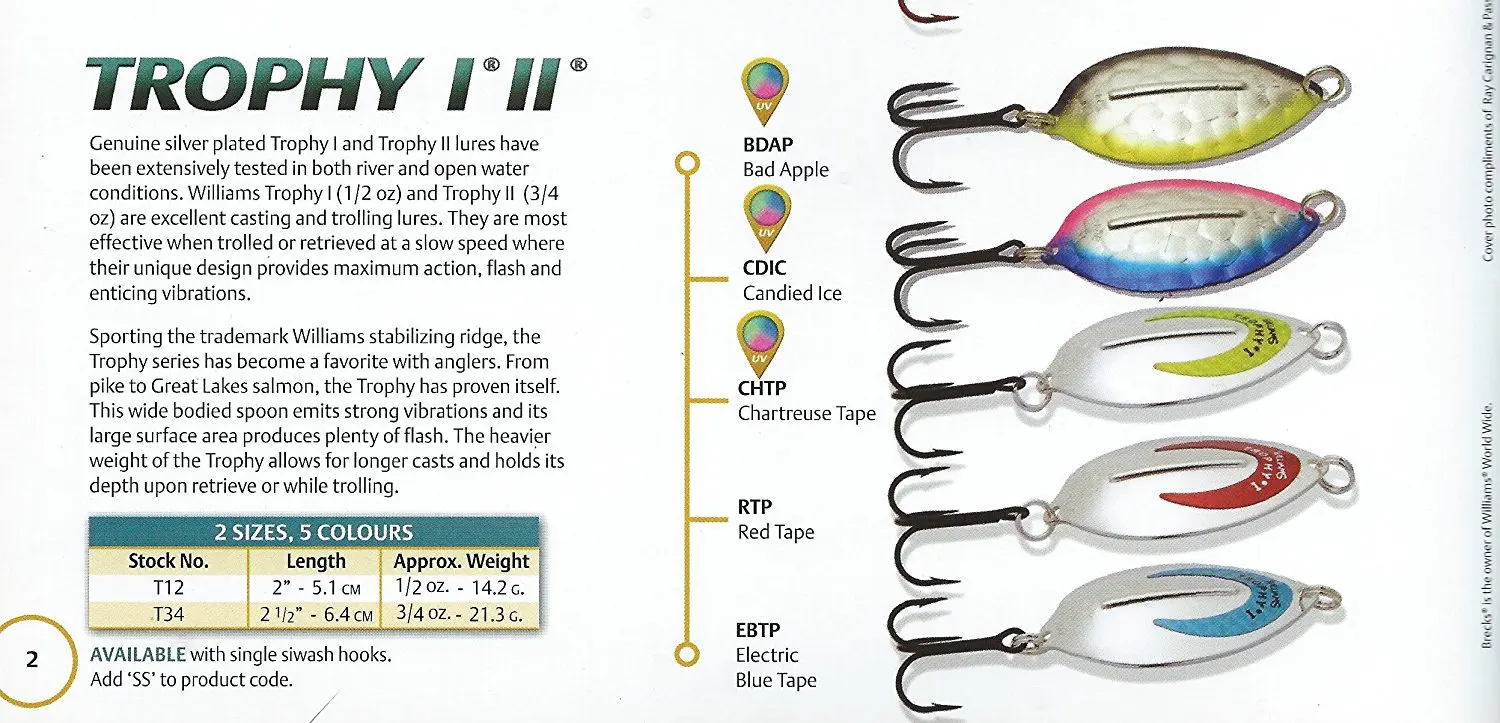 Williams Trophy II - Red - T34R - 2-1/2" long - 3/4 oz