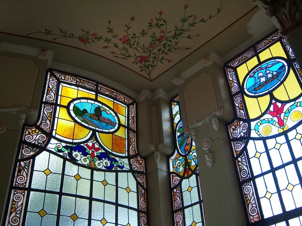 House Opaque Tempered Stained Glass Window Buy Stained Glass Window