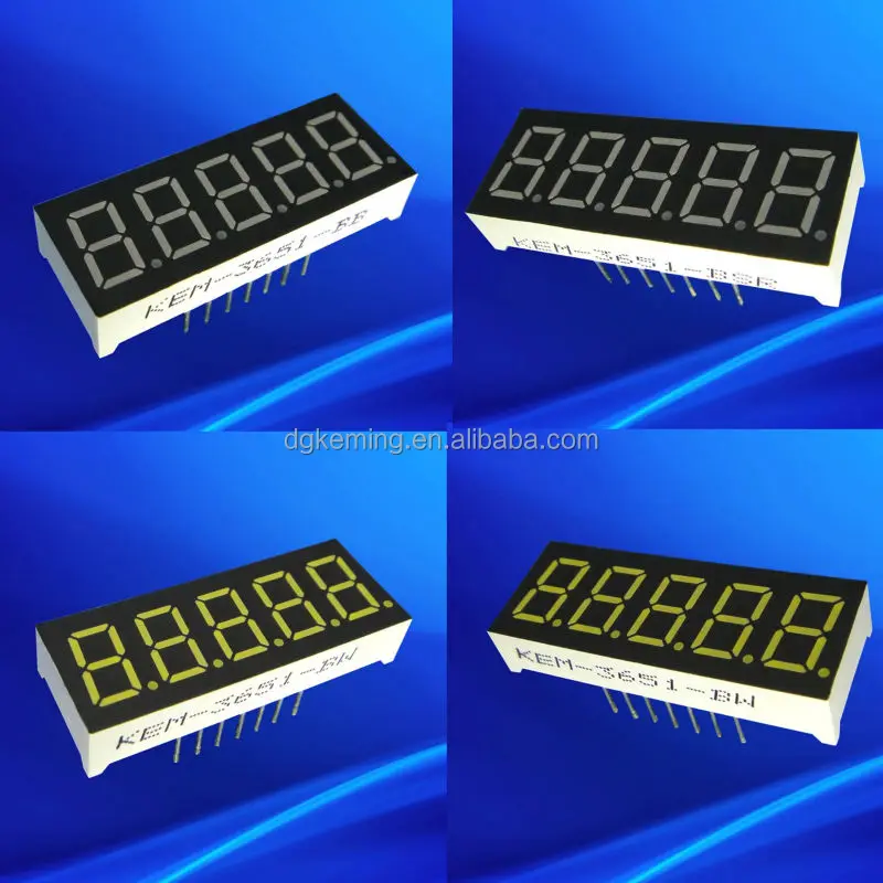 0.36 inch five 5digits 7 segment led display white tupe