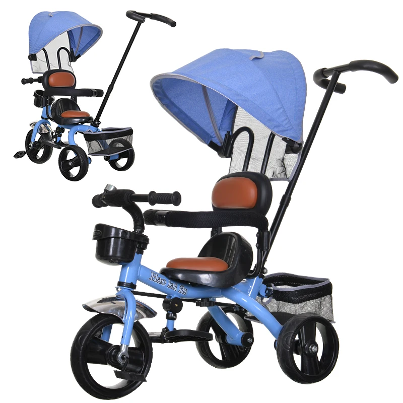 Unique Two Seats Baby Tricycle / Stroller Twins Kids Trike / Children