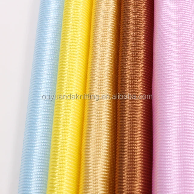 Factory Knitted 100% Polyester Tricot Shiny Dazzle Fabric For 