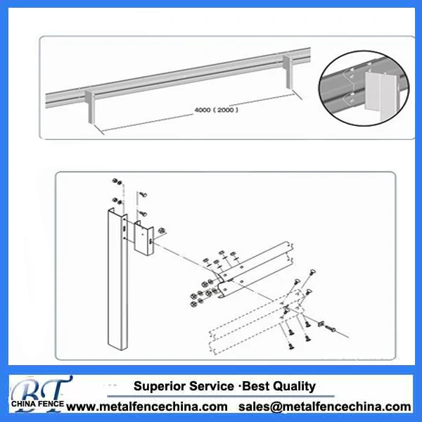 W Beam Guard Rails Protecting road used safety steel Highway Guardrail
