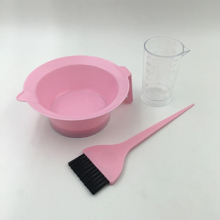 3-piece Hotsale Hair Brush Mixing Bowl Measuring Cup Hair Tinting Set ...