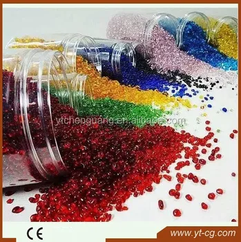 China Cheap Decorative Glass Granule Stones Pebbles For Vase