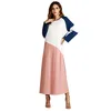 Muslim middle eastern style long sleeve stitching style commuter dress