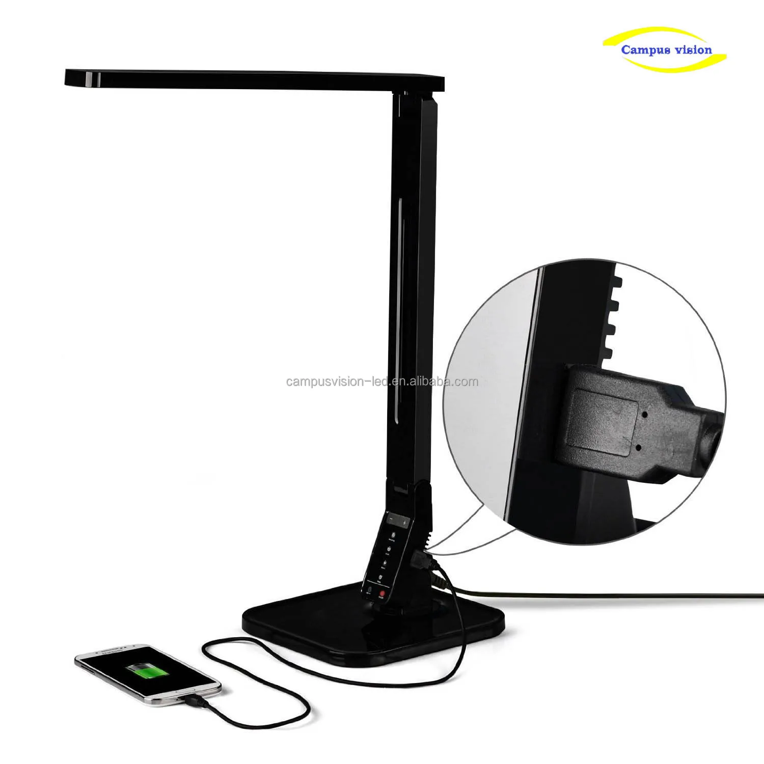 Table Lamp Qi Qi wireless charging,Power outlet , Adjustable, Multi-function cordless led table lamps