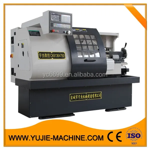 CNC Flat Bed Lathe CK6136 with speed-changing gear box