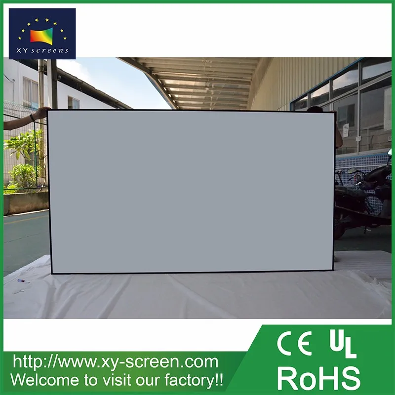 Xyscreen Zero Edge 160 Inch Deluxe Narrow Fixed Frame Projector Screen