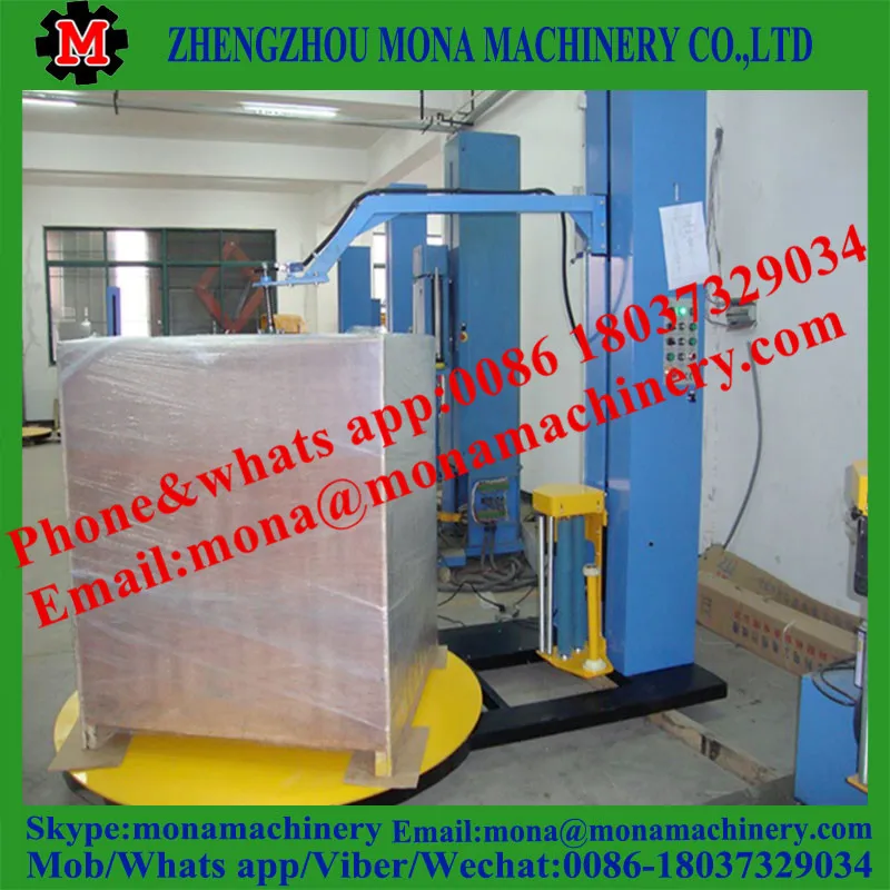 Fully Automatic Pallet Wrapping Machine With Turntable And Roller