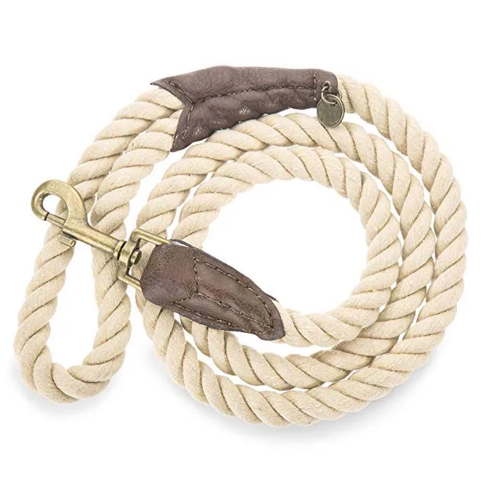 Custom Heavy Duty Climbing Pets Hemp Cotton Dog Rope Leash Lead Running
