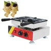 commercial cast iron waffle maker/waffle non stick wafer maker/double head fish waffle making machine