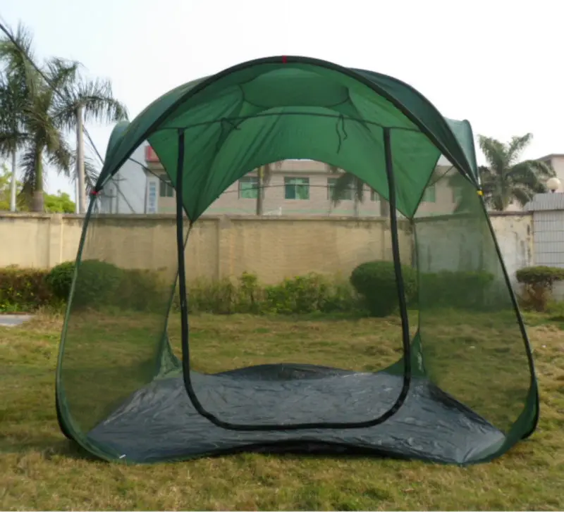 Green Color Pop Up Screen Room Large Mosquito Net Tent With Floor