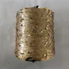 100% polyester fancy golden large size sequin yarn for knitting and weaving